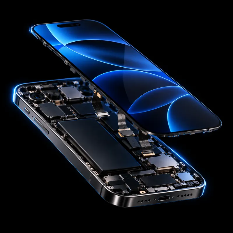 Tela de iPhone separada do aparelho para substituição